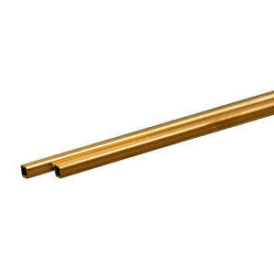 Square Brass Tube: 3/32" OD x 0.014" Wall x 12" Long