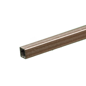 Square Aluminum Tube: 1/8" OD x 0.014" Wall x 12" Long