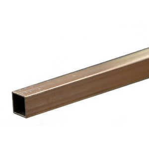 Square Aluminum Tube: 1/4" OD x 0.014" Wall x 12" Long