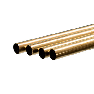 Round Brass Tube: 1/2" OD x 0.014" Wall x 36" Long