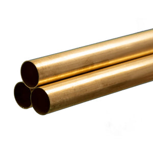 Round Brass Tube: 17/32" OD x 0.014" Wall x 36" Long