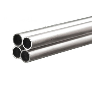 Round Aluminum Tube: 1/2" OD x 0.035" Wall x 36" Long