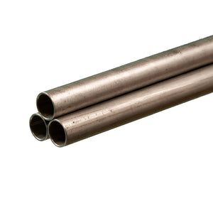 Round Stainless Steel Tube: 1/2" OD x 22 Gauge x 36" Long