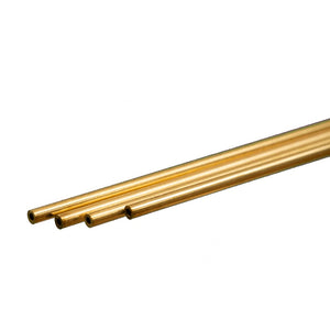 Round Brass Tube: 2mm OD 0.45mm Wall x 300mm Long