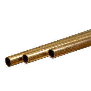 Round Brass Tube: 5mm OD x 0.45mm Wall x 300mm Long