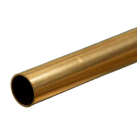 Round Brass Tube: 10mm OD x 0.45mm Wall x 300mm Long