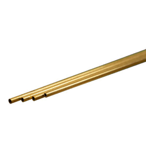 Round Brass Tube: 1.5mm OD x 0.225mm Wall x 300mm Long