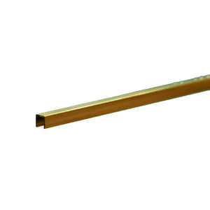 Brass Channel: 0.014" Wall - 1/8" X 1/8" Leg Lengths - 12"