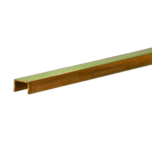 Brass Channel: 0.014" Wall - 3/16" X 1/8" Leg Lengths- 12"