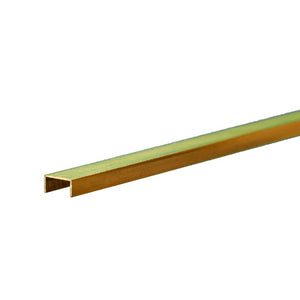 Brass Channel: 0.014" Wall - 1/4" X 1/8" Leg Lengths - 12"