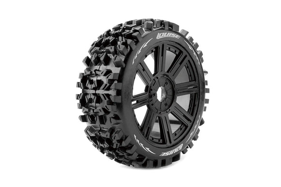 B-Pioneer 1/8 Off-Road Buggy Tires, 17mm Hex, Mounted on