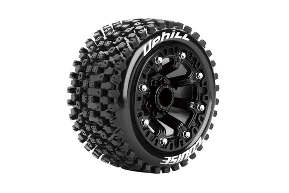 ST-Uphill 1/16 Stadium Truck Tires, 12mm Hex, Soft, Mounted