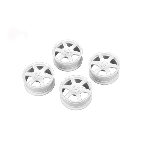 6 Spoke Wheel - White/24mm (ET -0mm), Fits T410 Drift & Rally