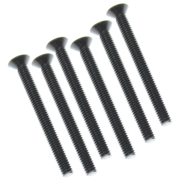 4x40mm Countersunk Hex Machine Thread Screws (6pcs)