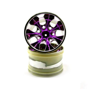 1/10th Wheels 7 Spoke(Purple)(Plastic)(1pr)