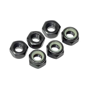 10mm Steel Nylon Insert Lock Nuts (6pcs)