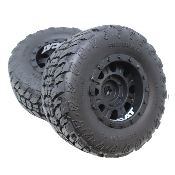 Interco Sniper M/T Belted Pre-Mounted Truck Tires W/ Wheels (17mm Hex) (2pcs)