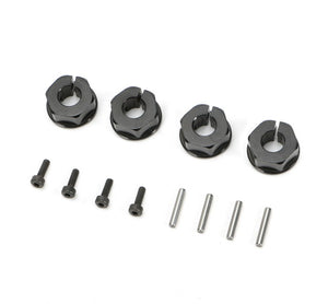 12mm Wheel Hexes(Clamping)(Aluminum)(Black)(4pcs)