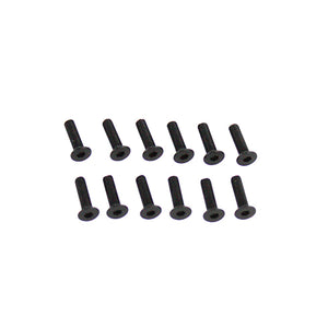 3x12mm Countersunk Hex Machined Thread Screws (12pcs)