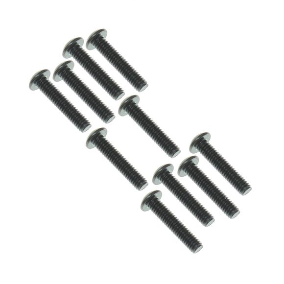 2.6x12mm Button Head Hex Machine Thread Screws (10pcs)