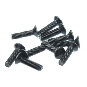 3x12mm Countersunk Hex Machine Thread Screws (4pcs)