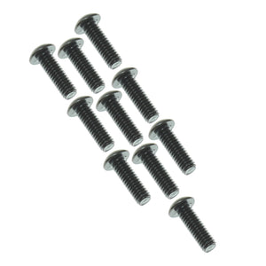 2.6x8mm Button Head Hex Machine Thread Screws (10pcs)