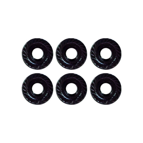 4mm Serrated Flange Nuts (6pcs)