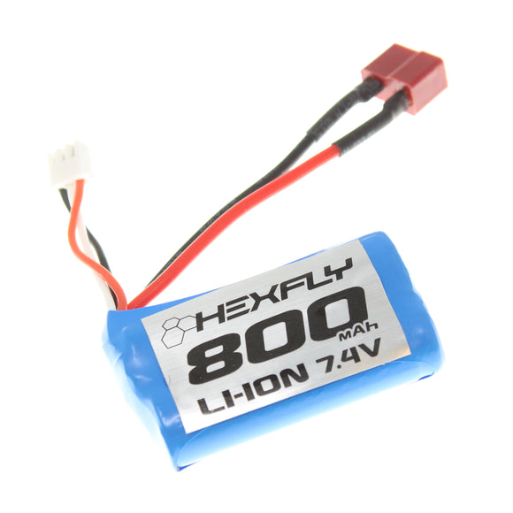 2S 7.4V Li-Ion Battery(800mAH)(T-Plug)(1pc)