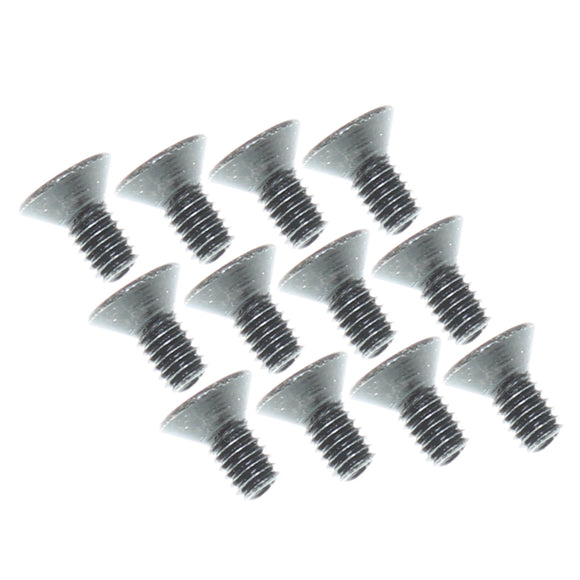 4x8mm Countersunk Hex Machine Thread Screws (12pcs)