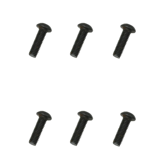 3x12mm Button Head Hex Machine Thread Screws (6pcs)