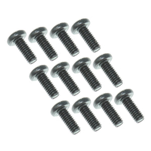 2.5x6mm Button Head Hex Machine Thread Screws (12pcs)