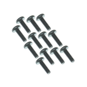 2x6mm Button Head Hex Machine Thread Screws (12pcs)