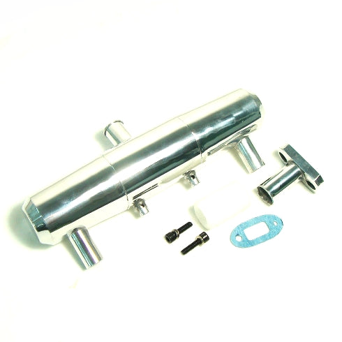 Dual Exit Tuned Pipe Set(Aluminum)(Polished)(1set)