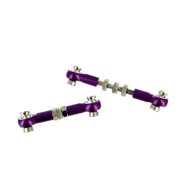 Turnbuckle w/ machined aluminum rod ends(Purple)(2pcs)