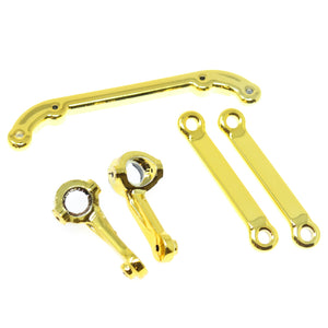 V2 Steering Arms L/R and V2 Toe Links (Gold) (1set)