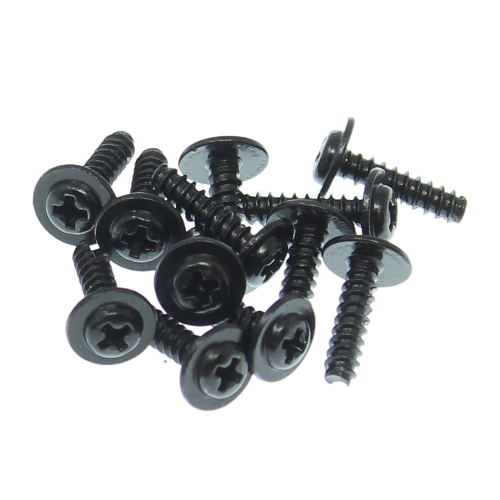 2.6x10mm Washer Head Phillips Self Tapping Screws (12pcs)