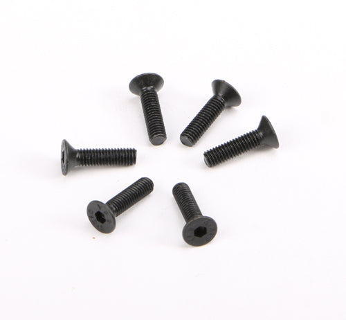 3x12mm Countersunk Hex Machine Thread Screws (6pcs)