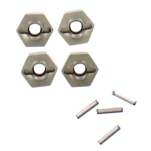 Wheel Hexes w/ Pins (12mm)(Aluminum)(4pcs)