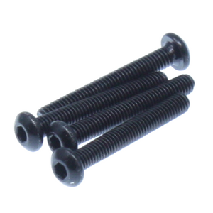 3x22mm Button Head Hex Machine Thread Screws (4pcs)