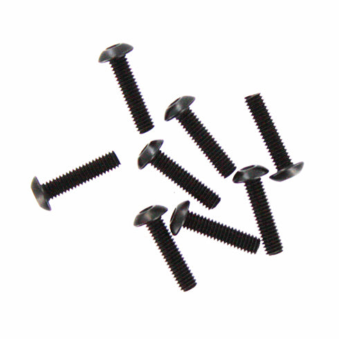 4x15mm Button Head Hex Machine Thread Screws (8pcs)