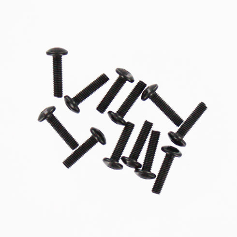 3x12mm Button Head Hex Machined Thread Screws (12pcs)