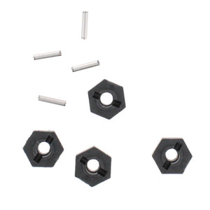 Wheel hexes w/ pins (Plastic)(12mm)(4pcs)