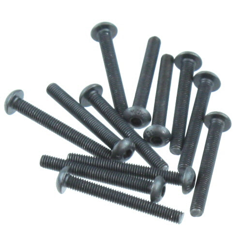 3x25mm Button Head Hex Machine Thread Screws (12pcs)