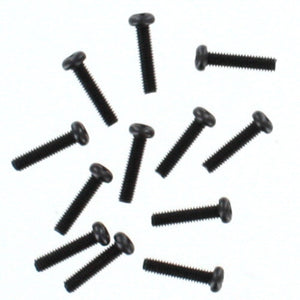 2.5x10mm Button Head Phillips Machine Thread Screws (12pcs)