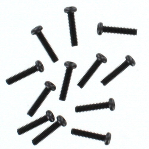 2.5x10mm Button Head Phillips Machine Thread Screws (12pcs)