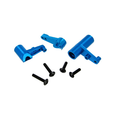 Aluminum servo saver & bell crank set (Blue) (1set)