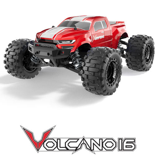 Volcano-16 1/16 Scale Monster Truck - Red