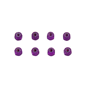 3mm Aluminum Nylon Insert Locknut (Purple) (6pcs)