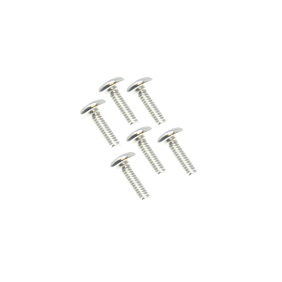 3x8mm Flat Head Hex Machine Thread Screws (6pcs)