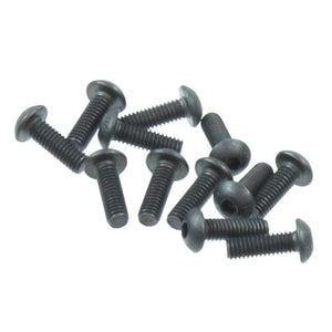 4x12mm Button Head Hex Machine Thread Screws (12pcs)